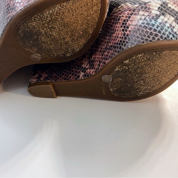 Jessica Simpson Snakeprint Colorful Wedge Heels Shoes - Picture 14 of 15